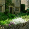 Garden in Bourton-on-the-Water next to the canal. - June 2006