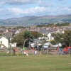 Overlooking Millom from the park.  Duddon estuary and Furness hills in the background. Cumbria