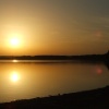Sun setting on Rutland Water taken September 2006