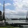 Cranes on guard at Sharpness Docks, Gloucestershire