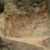 The graffiti cliff at the Blue Pool, Isle of Purbeck, Dorset