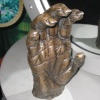 Model of a gorilla's hand at iExplore, Bristol