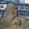 Sand sculpture at Weston-super-Mare, North Somerset