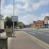 Beeston, Nottinghamshire, looking towards the high road from station road, outside the white lion