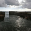Charlestown Harbour, St Austell, Cornwall. September 2006. Just before a heavy downpour.