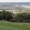 Village seen from Burton Dassett country park, Warwickshire