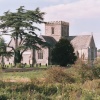 Great Bedwyn (Wiltshire) St Mary's Church from Kennet & Avon canal towpath.
