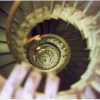Looking down the staircase of The Great Fire of London Monument, London