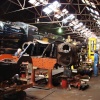 Inside the repair and maintenance sheds at the Great Central Railway, Loughborough, Leicestershire.