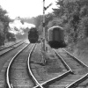 The train now approaching Platform Two ... on the Great Central Railway, Leicestershire.