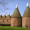 Oast Houses at Sissinghurst Castle Gardens, Kent.
