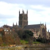 Worcester Cathedral from the River Severn Bridge