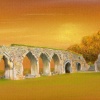 Hailes Abbey. A pastel drawing following a visit in September 2006.