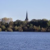 Attenborough Nature Reserve, Attenborough, Nottinghamshire. - (St Marys church in the background)