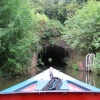 Worcester & Birmingham Canal. August 2006. Entering the Dunhampstead tunnel. Spooky.