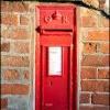A wall mounted George V postbox, Brant Broughton, Lincolnshire.