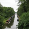 Shropshire union canal. August 2006. View from a bridge in Brewood on the canal, Shropshire
