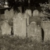 Ancient gravestones in Edwinstowe Churchyard, Nottinghamshire.