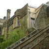 Staircase from the central courtyard at Haddon Hall, Derbyshire