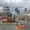 St. Pauls Cathedral from the Thames.