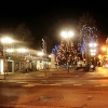 A festive looking Beeston Square, Beeston, Nottinghamshire.
