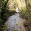 The waterfall near Mill End in Chadlington, Oxfordshire.