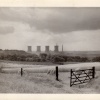 prestwich: agecroft power station seen from close to clifton road about 1956.