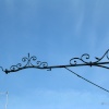 Crown Inn at Stamford, Lincolnshire - detail of ironwork of former inn sign hanger