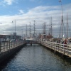 Blyth Quayside when tall ships came 2006. Blyth, Northumberland.