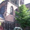 Chester Cathedral Courtyard, Chester, Cheshire.