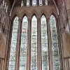 Stained Glass inside York Minster, York, North Yorkshire.
