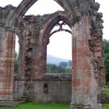 Ruins of Melrose Abbey, Melrose, Borders, Scotland.