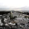 Northern end trig on Stanage Edge, Hathersage, Derbyshire.
