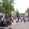 The pedestrianised main street in Buxton, Derbyshire.