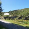 The road up to the village (over the horizon), Lundy Island, off the North Devon coast.