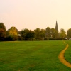 View to Breaston green from the park, Breaston, Derbyshire.