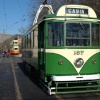 Tram at the National Tramway Museum, Crich, Derbyshire.