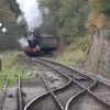 Goathland station, train arriving