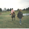 White Post Farm Park, Close to Farnsfield, Notts. Horse riding in 1990