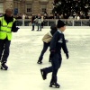 Greater London. Getting the slow leavers off the ice, Somerset House, Christmas 2006