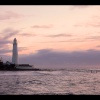 St Marys lighthouse at daybreak and high tide, Whitley Bay, Tyne & Wear.