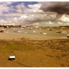 Looking along the Deben towards Woodbridge Tide Mill in Suffolk.