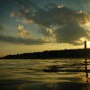 The Naze Tower from a Kayak, at Walton on the Naze, Essex.