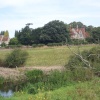 Burcombe Church (left) and old rectory (right, and now a Nursing home) 2005.