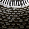 Dove cote nest holes at Minster Lovell Hall & Dovecote, Minster Lovell, Oxfordshire.