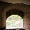 The Garden Viewed through a Gun Port at Walmer Castle & Garden, Walmer, Kent.