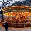 Leicester Square Christmas Fair Carousel, London, Greater London.