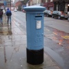 Blue Post Box, Liverpool Road, Manchester.