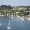 Taken from the train as  about to approach Royal Albert bridge, Tamar river, Cornwall.