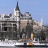 Tattershall Castle (floating pub), Victoria Embankment, London. March 1978.